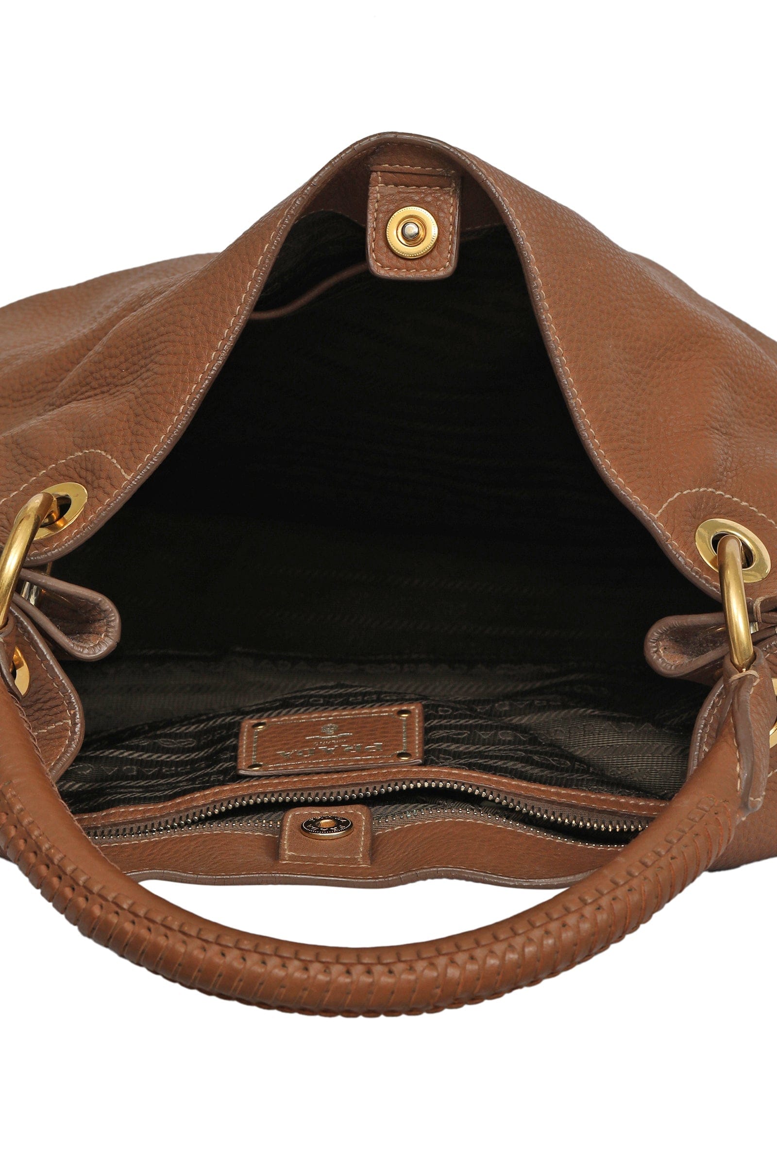 Prada Vitello Diano Brown Leather Tote Bag