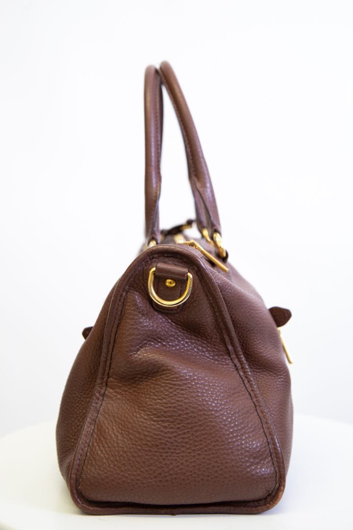 Prada Top Handle Handbag Brown
