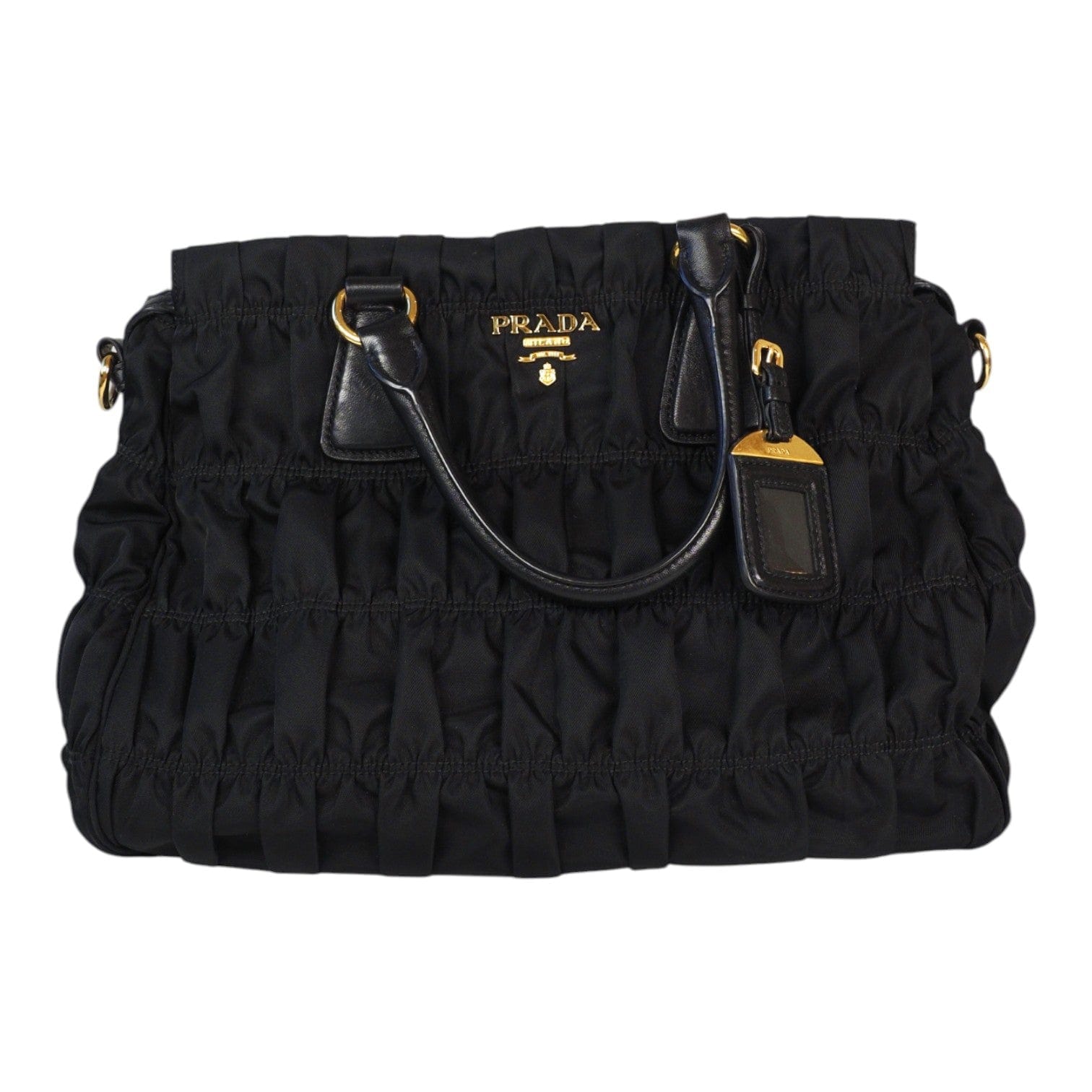 Prada Gaufre Nylon Handbag Black Bag