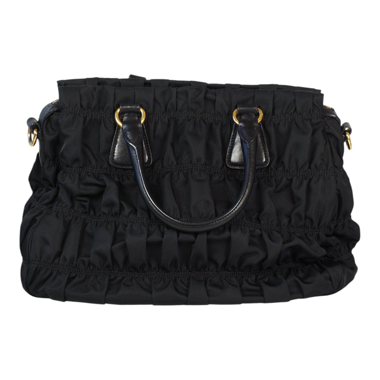 Prada Gaufre Nylon Handbag Black Bag