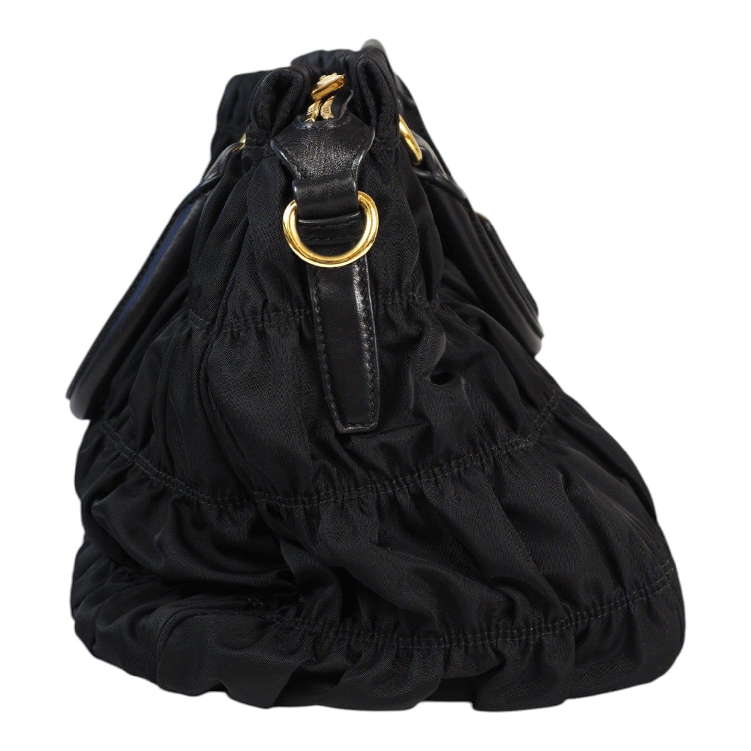 Prada Gaufre Nylon Handbag Black Bag