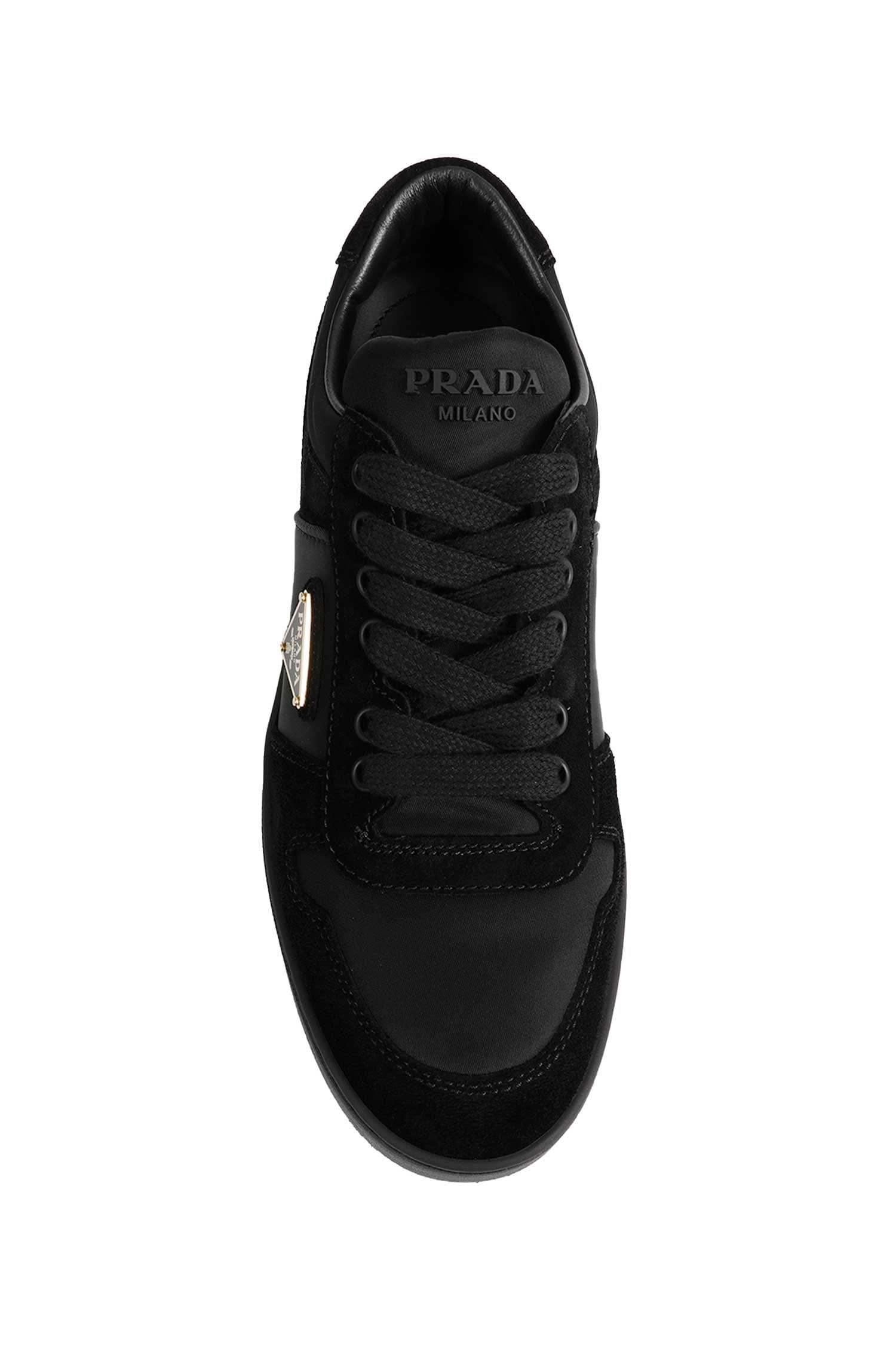Prada Downtown Bold Re - Nylon and Suede Sneakers