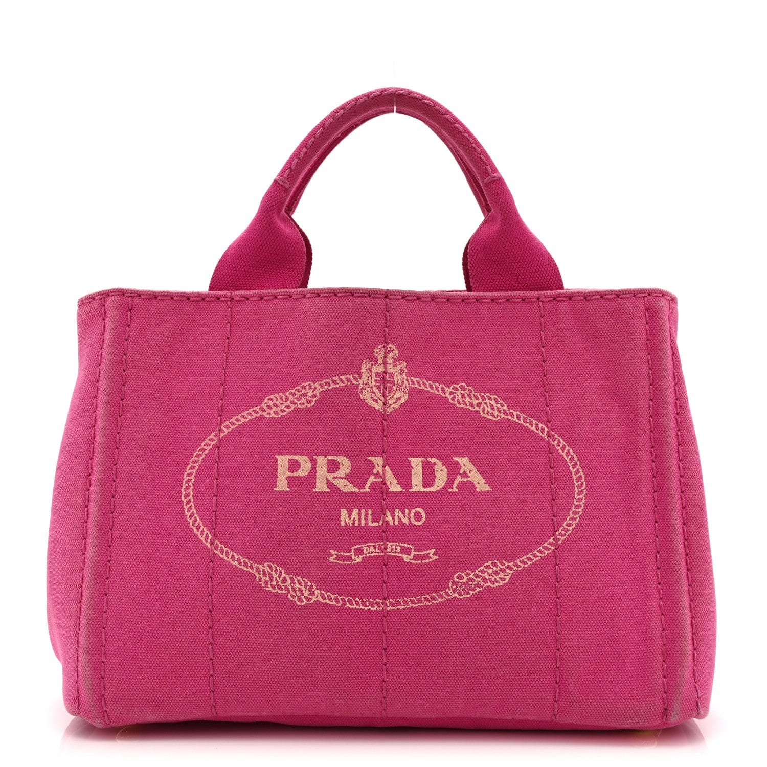 Prada Canapa Small Logo Tote Fuxia