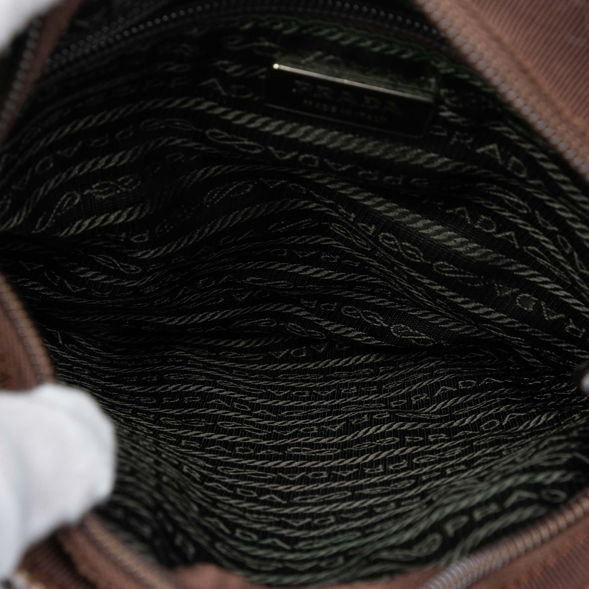 Prada Vitello Trimmed Tweed Flat Tote