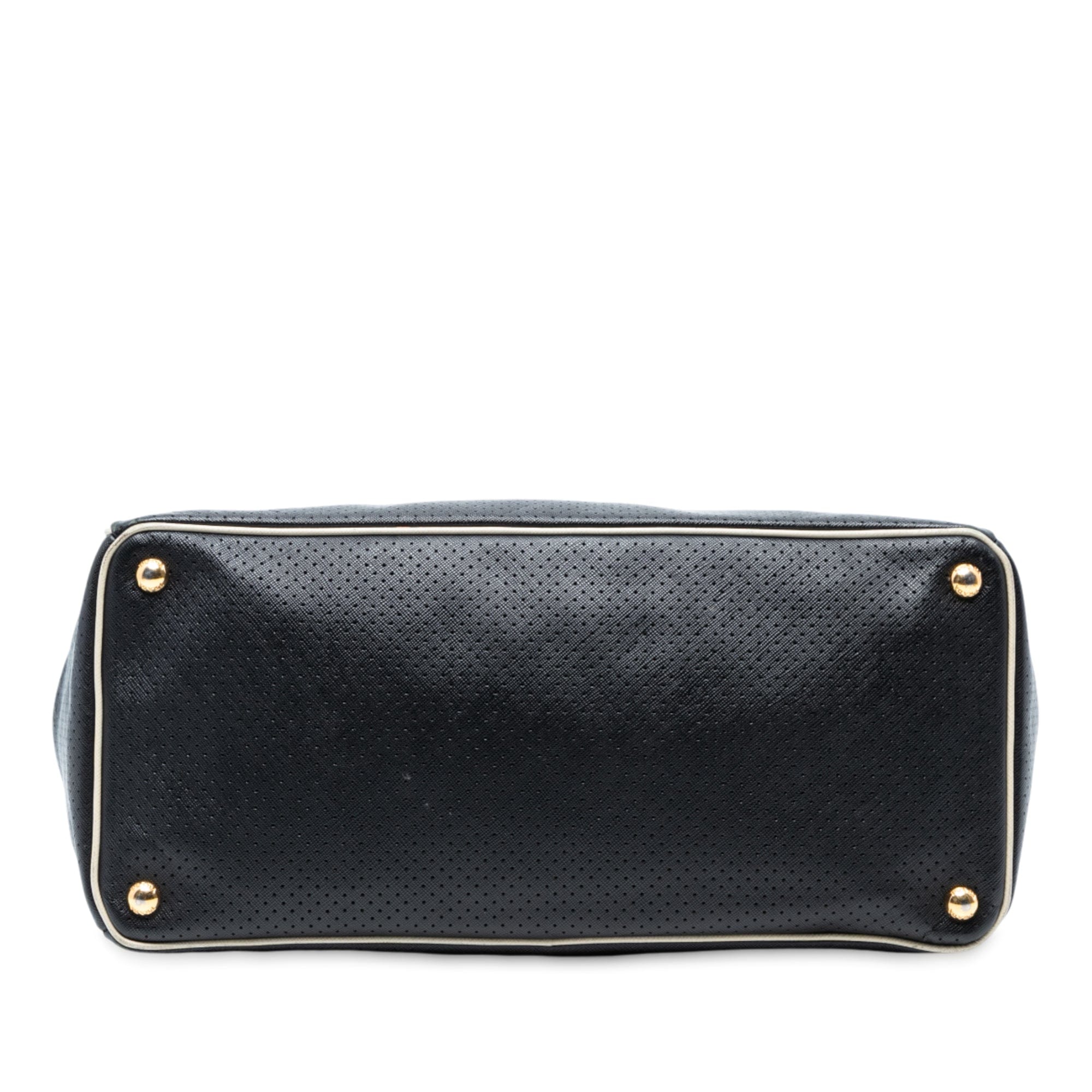 Prada Large Perforated Saffiano Lux Galleria Zip Tote