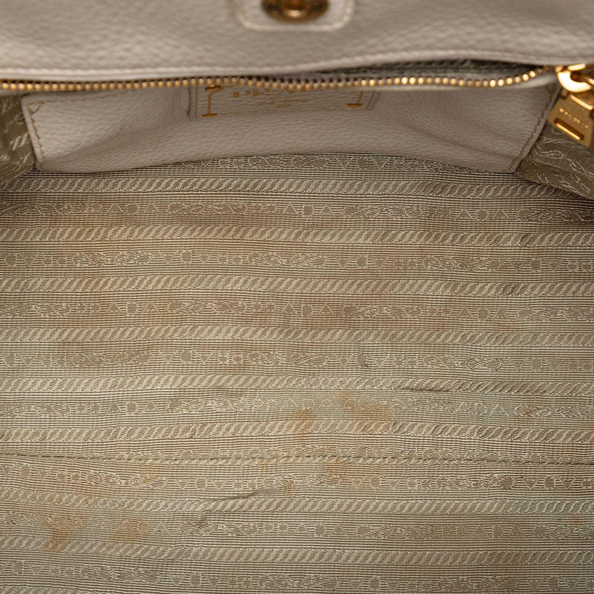 Prada Vitello Daino Front Pocket Open Convertible Tote