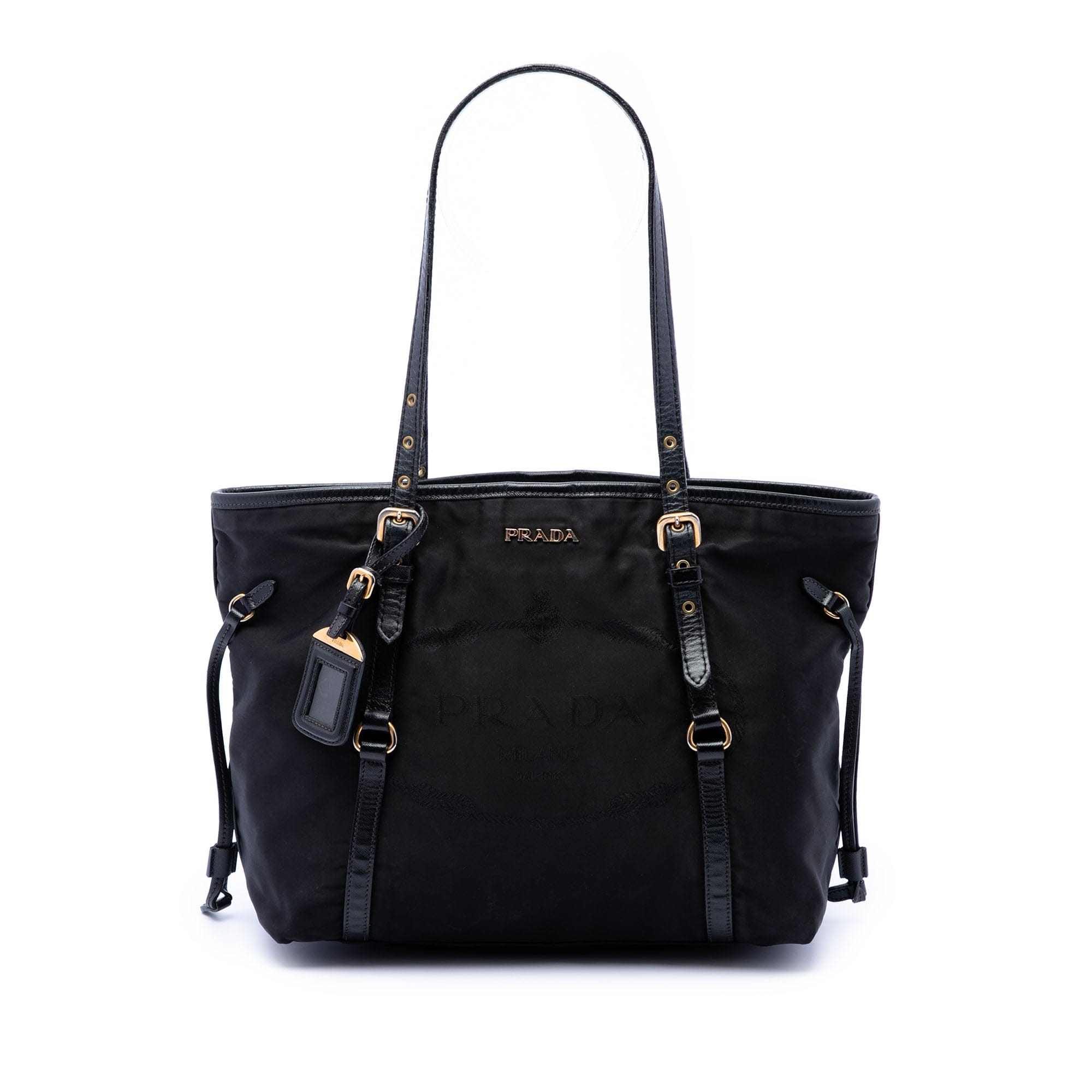 Prada Tessuto Canapa Logo Tote