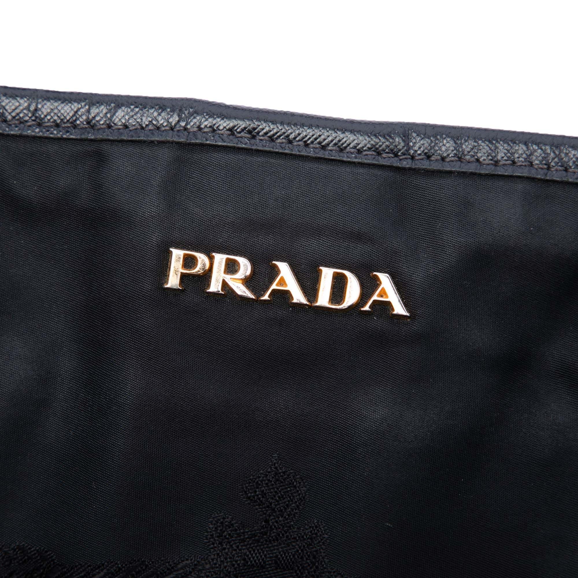 Prada Tessuto Canapa Logo Tote