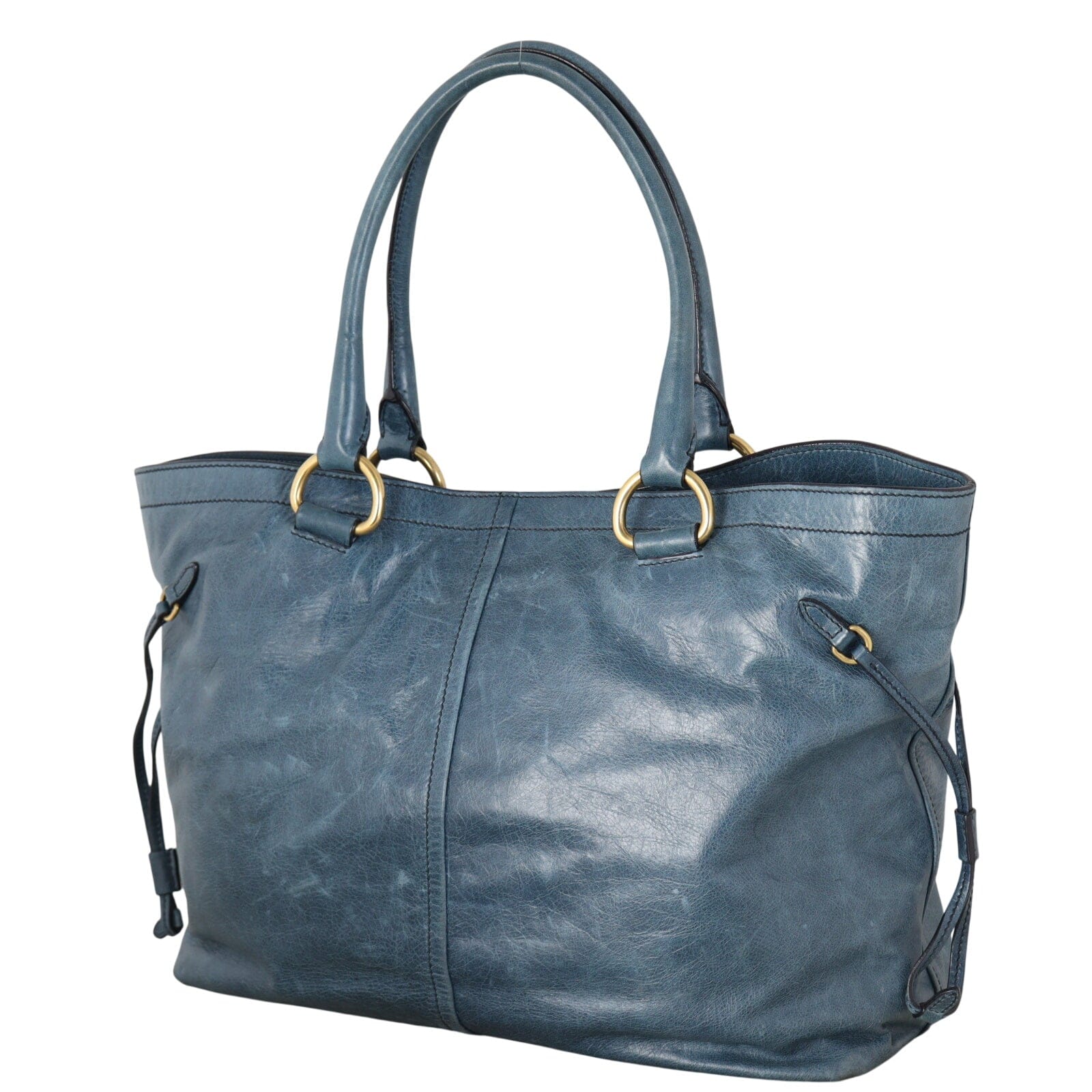Prada Vitello Shine Front Pocket Tote