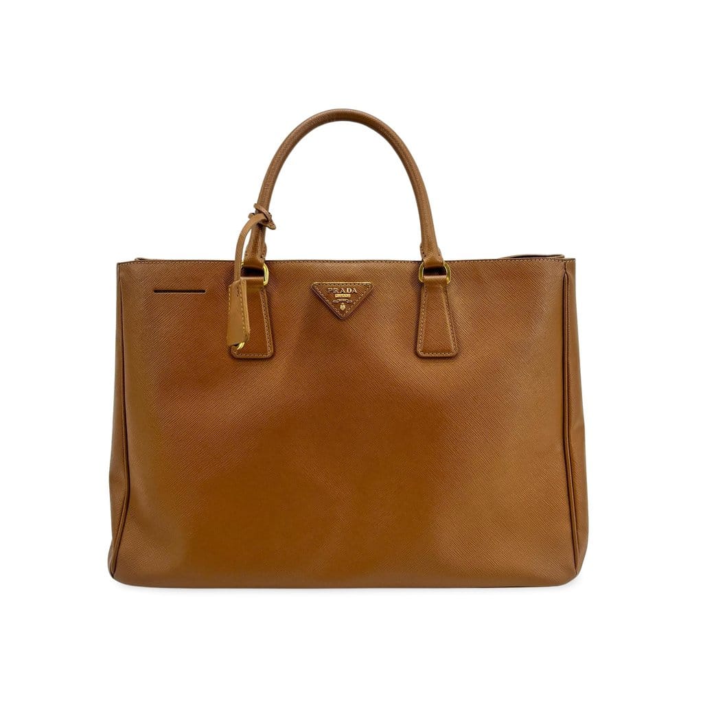 Prada Galleria Saffiano Large Tote Bag Caramel Brown