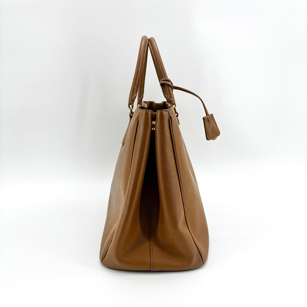 Prada Galleria Saffiano Large Tote Bag Caramel Brown