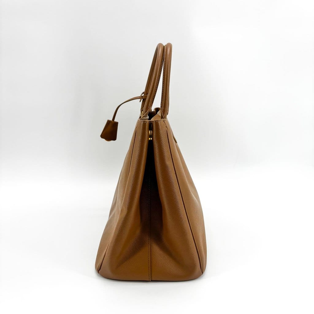 Prada Galleria Saffiano Large Tote Bag Caramel Brown