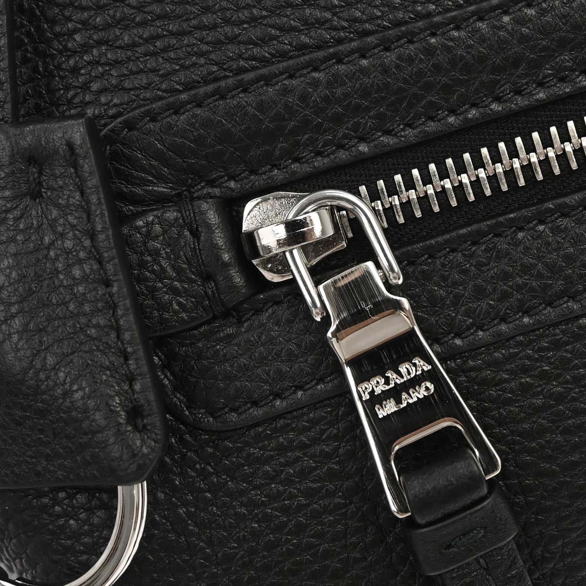 Prada Black Leather 2way Shoulder Handbag