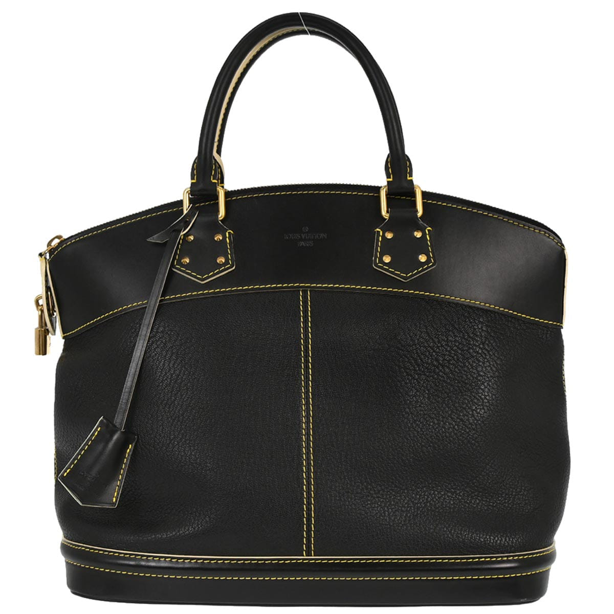 Louis Vuitton 2006 Black Suhali Lockit MM Handbag M91875