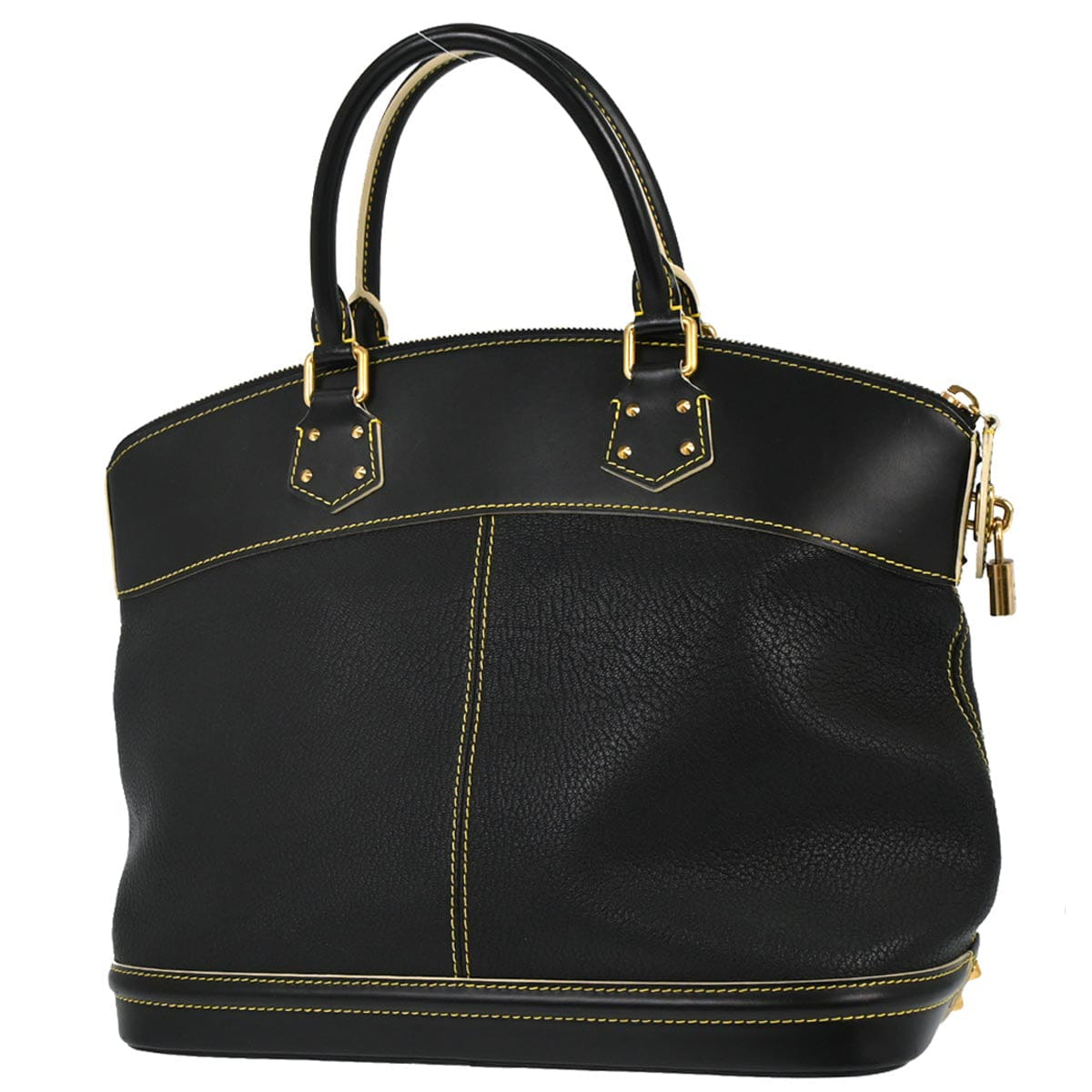 Louis Vuitton 2006 Black Suhali Lockit MM Handbag M91875