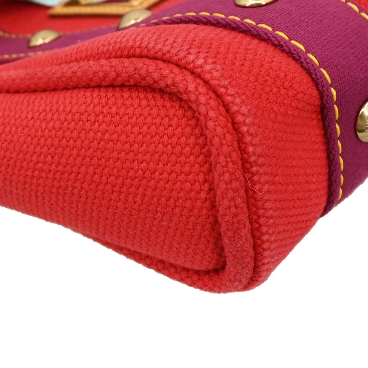 Louis Vuitton 2005 Red Purple Antigua Cabas PM Tote Bag M40037