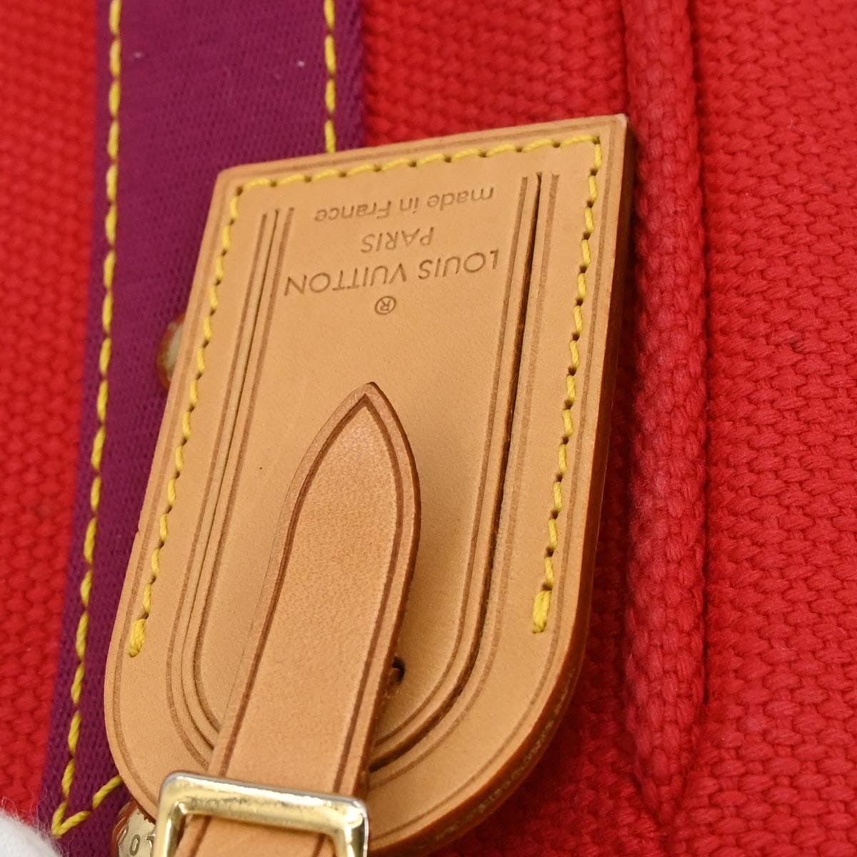 Louis Vuitton 2005 Red Purple Antigua Cabas PM Tote Bag M40037