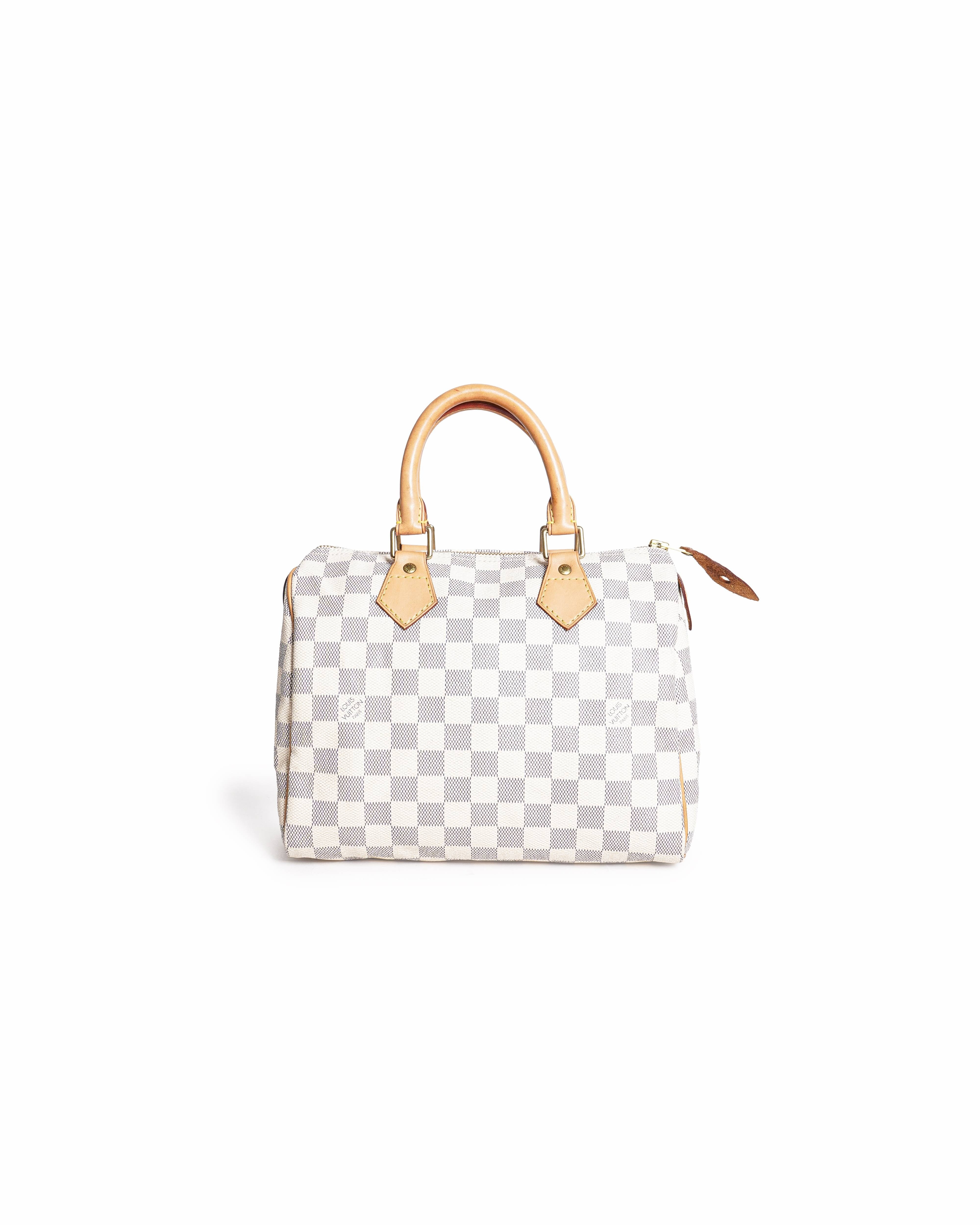 Louis Vuitton Damier Azur Canvas Speedy 25 Handbag