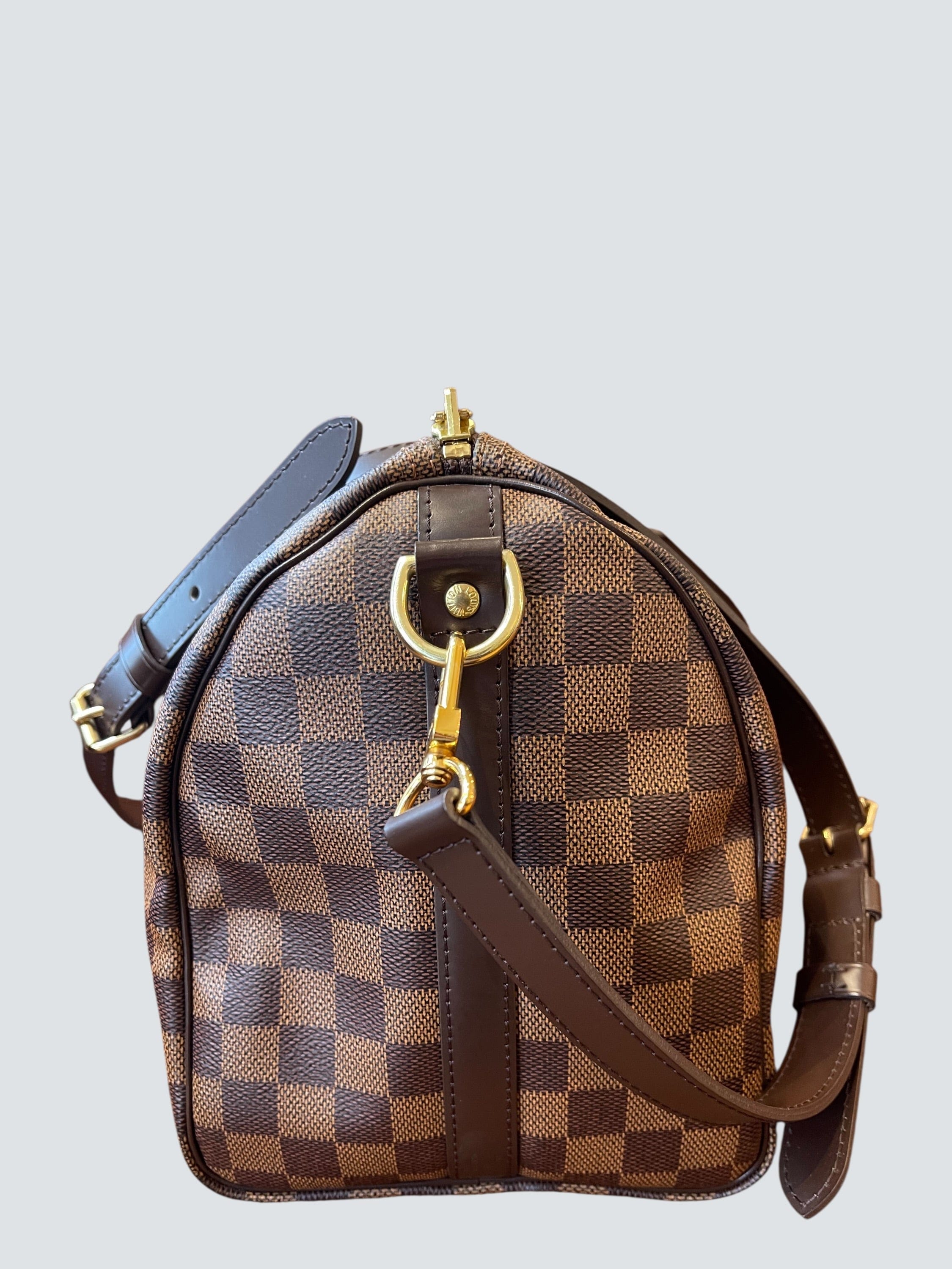 Louis Vuitton Damier Ebene Canvas Speedy 30 Bandouliere