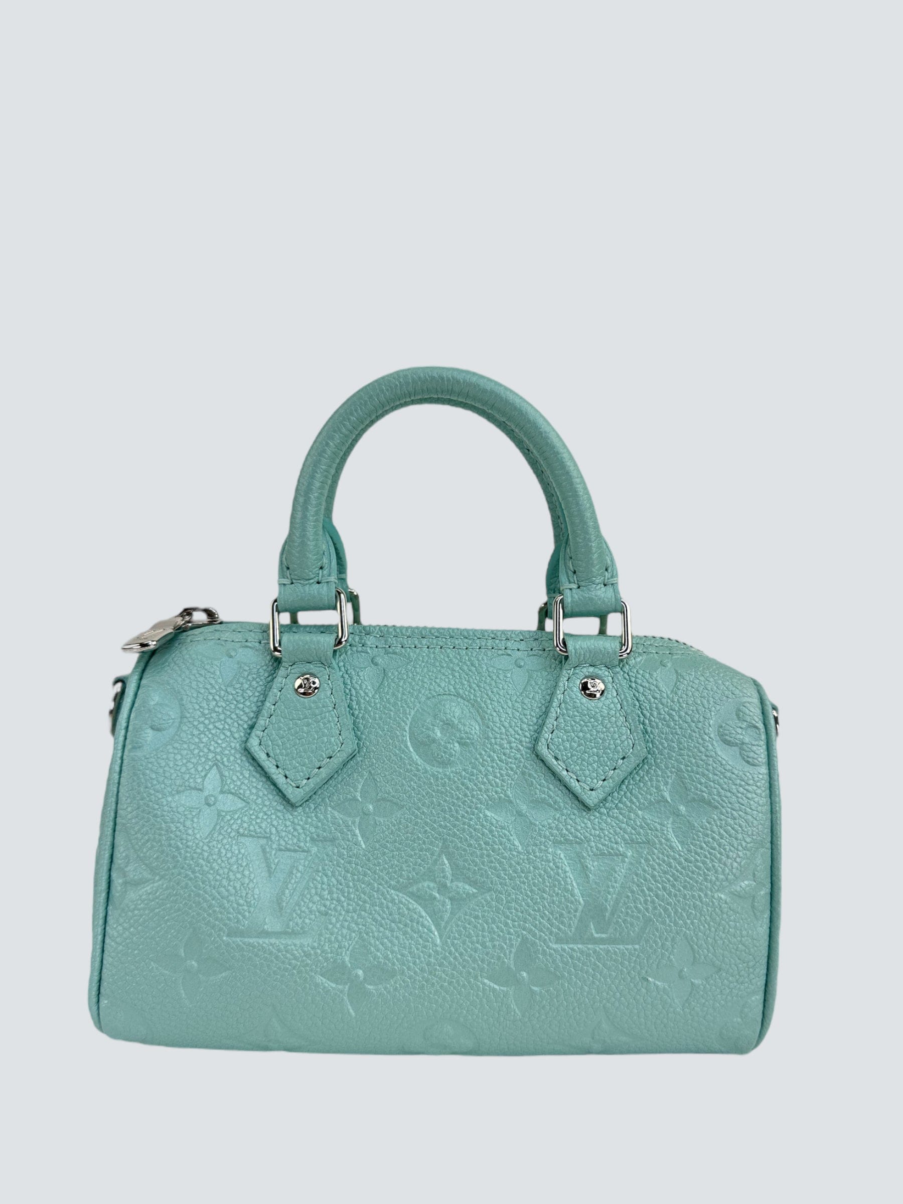 Louis Vuitton Turquoise Empreinte Leather Nano Speedy