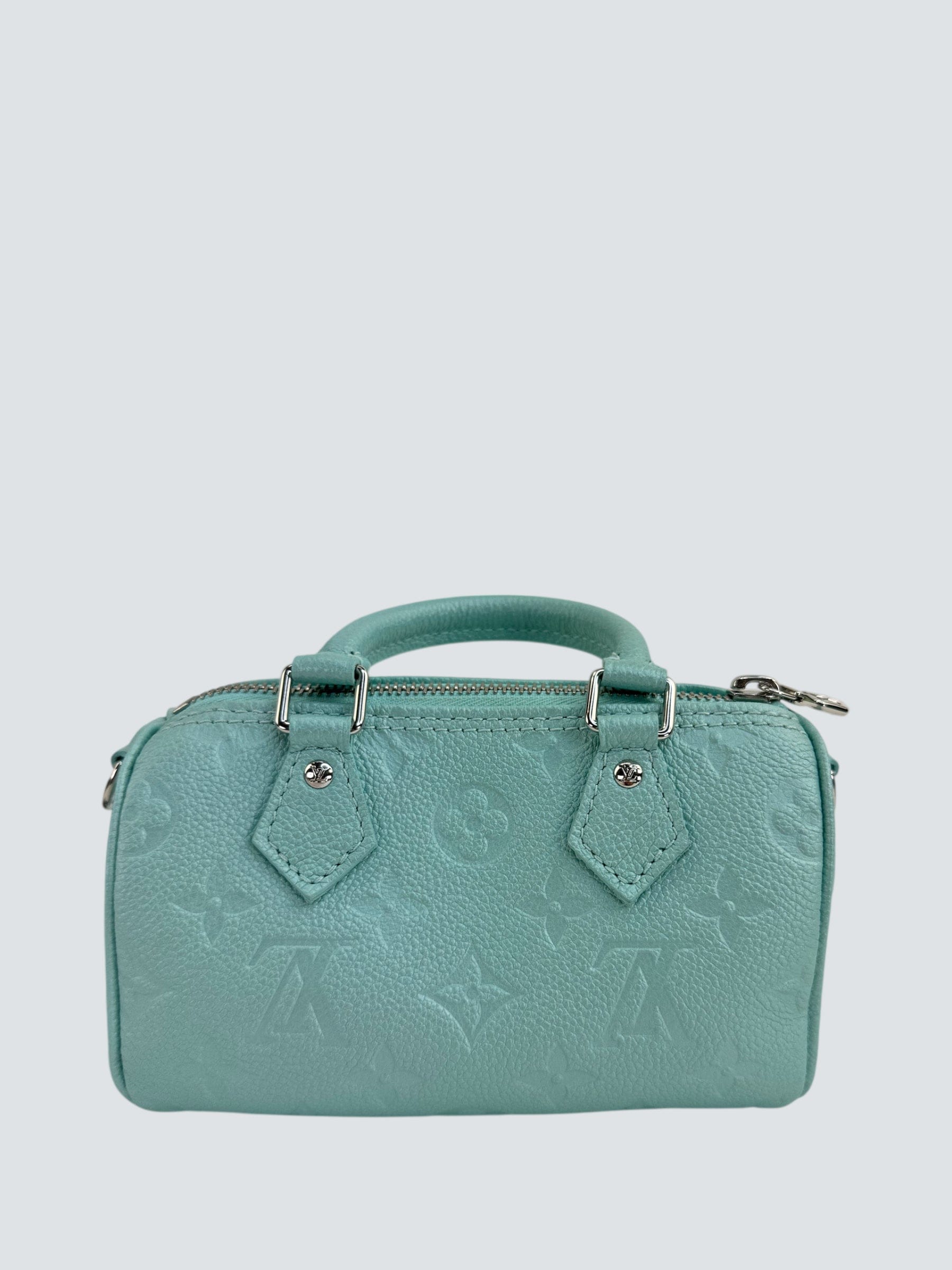 Louis Vuitton Turquoise Empreinte Leather Nano Speedy