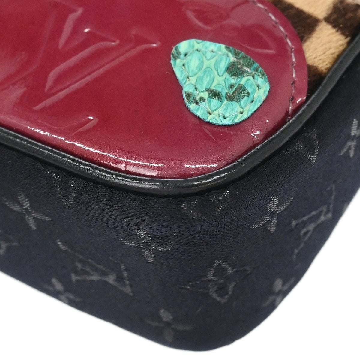 Louis Vuitton * Black Satin Pochette Conte De Fees Handbag M92275