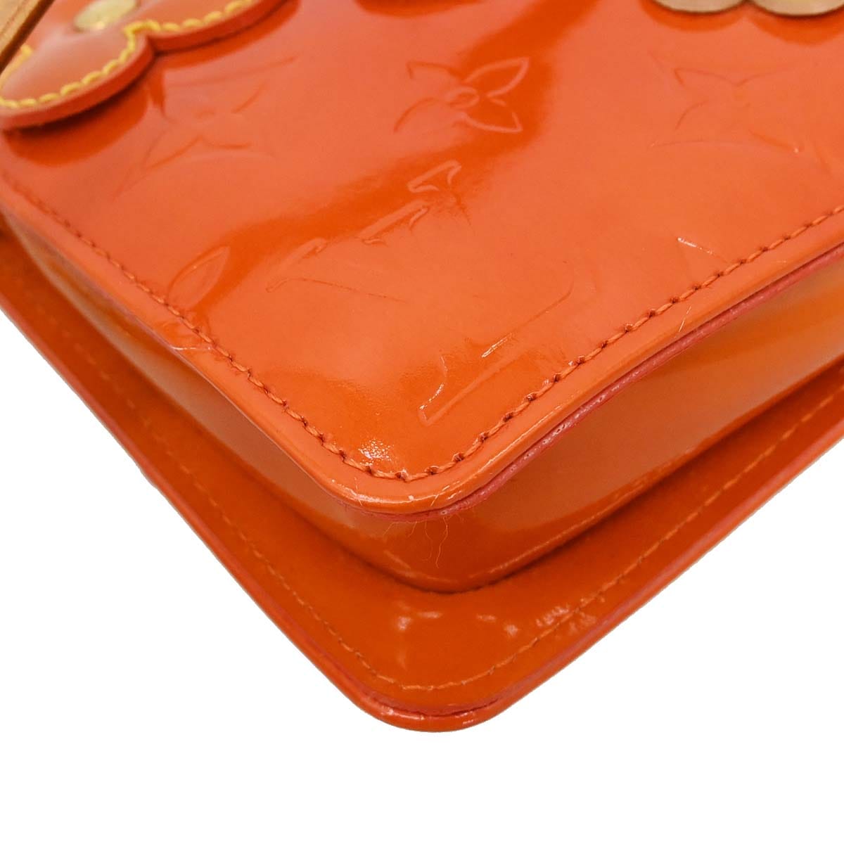 Louis Vuitton Orange Vernis Flower Lexington Handbag M92247