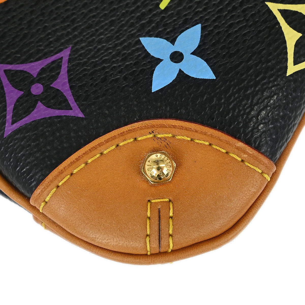 Louis Vuitton 2012 Black Multicolor Pochette Milla MM Handbag M60097