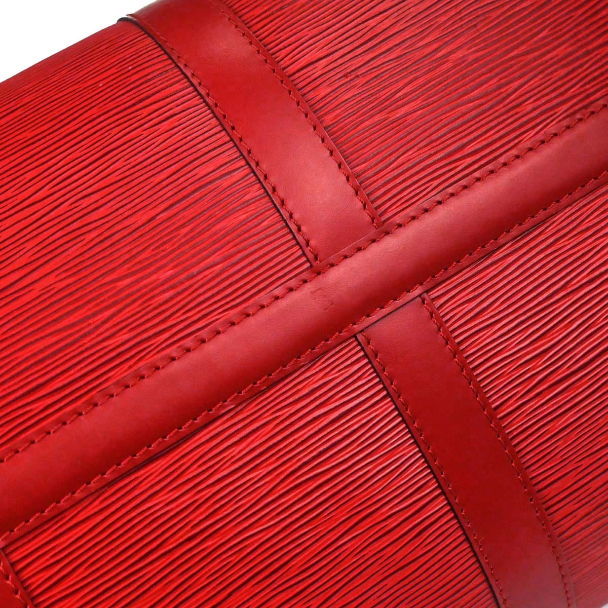 Louis Vuitton Red Epi Keepall 50 Travel Handbag M42967