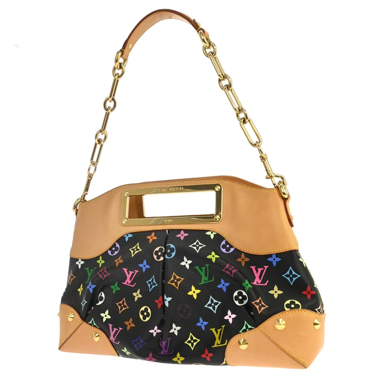 Louis Vuitton Black Multicolor Judy MM 2way Shoulder Handbag M40256
