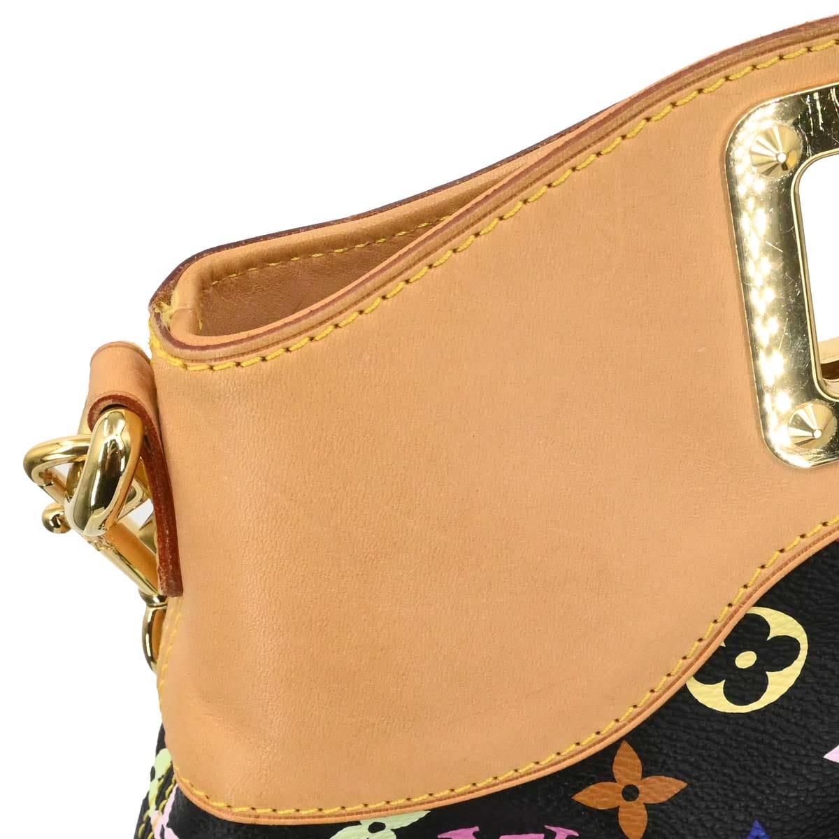 Louis Vuitton Black Multicolor Judy MM 2way Shoulder Handbag M40256