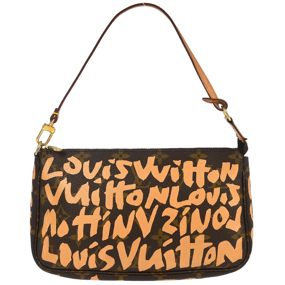 Louis Vuitton 2001 Beige Graffiti Pochette Accessoires Handbag