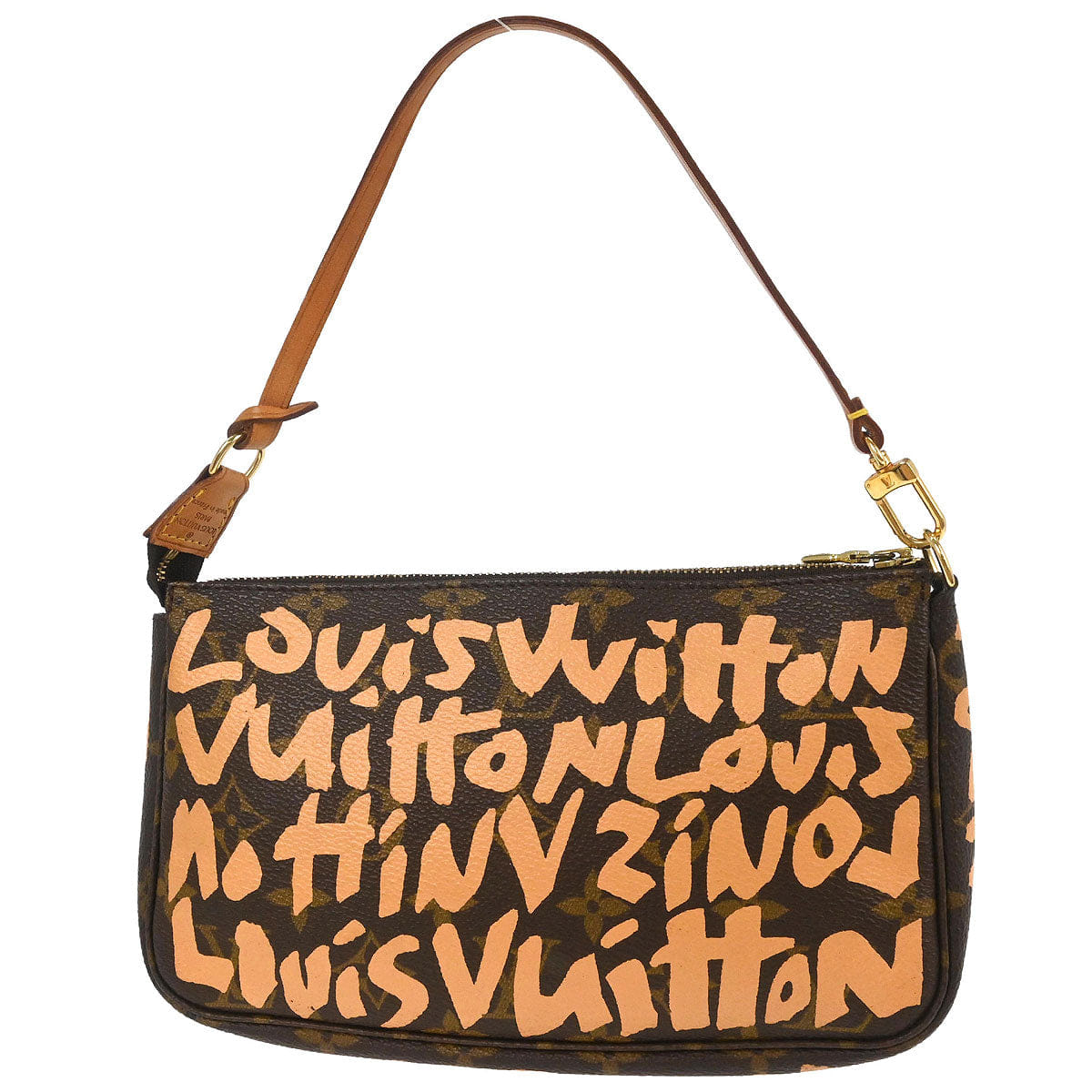Louis Vuitton 2001 Beige Graffiti Pochette Accessoires Handbag