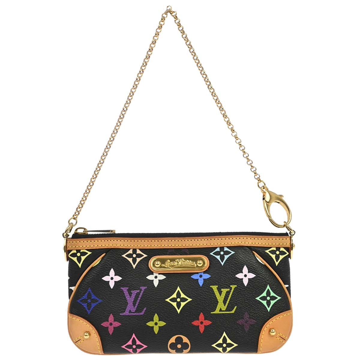 Louis Vuitton Black Multicolor Pochette Milla MM Handbag M60097