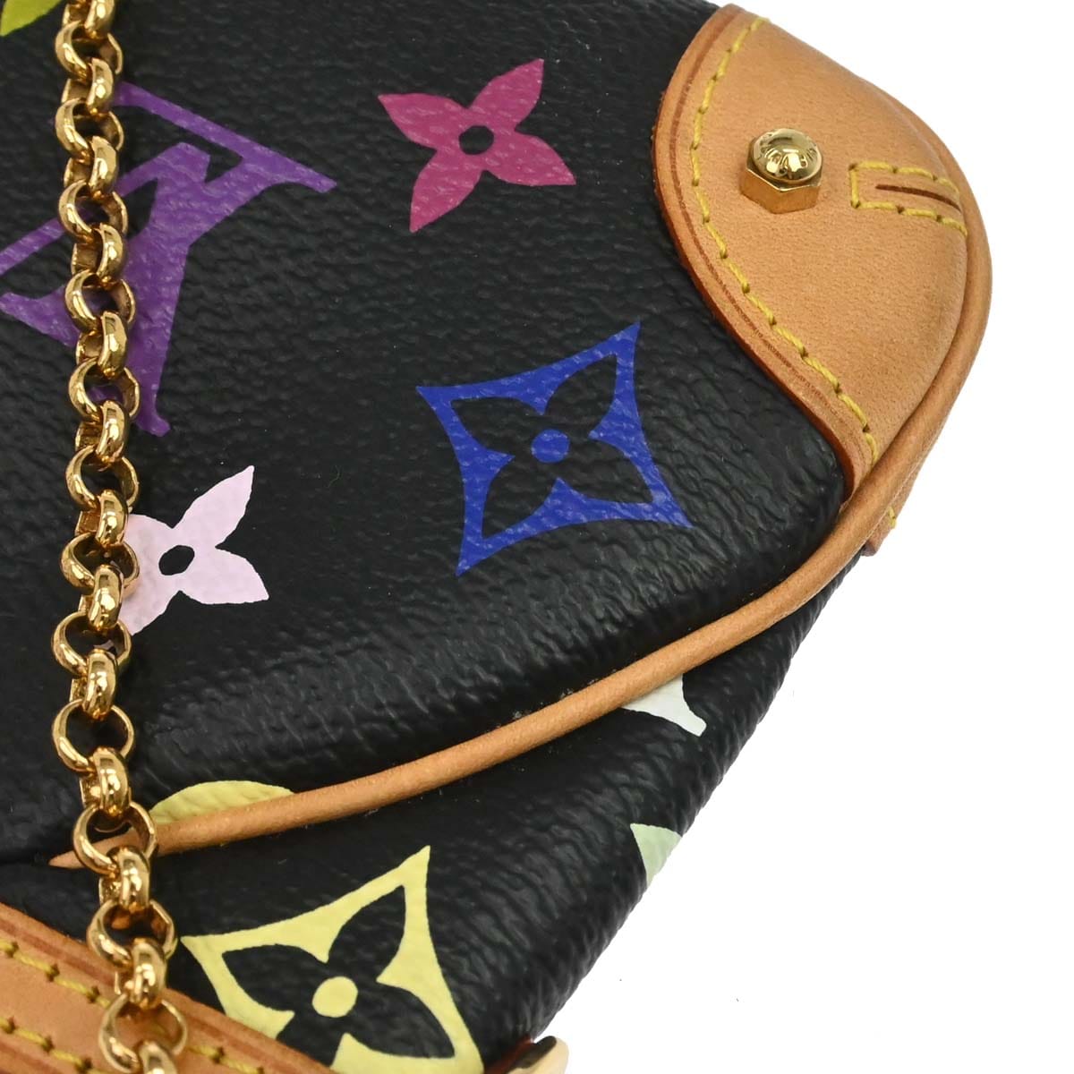 Louis Vuitton Black Multicolor Pochette Milla MM Handbag M60097