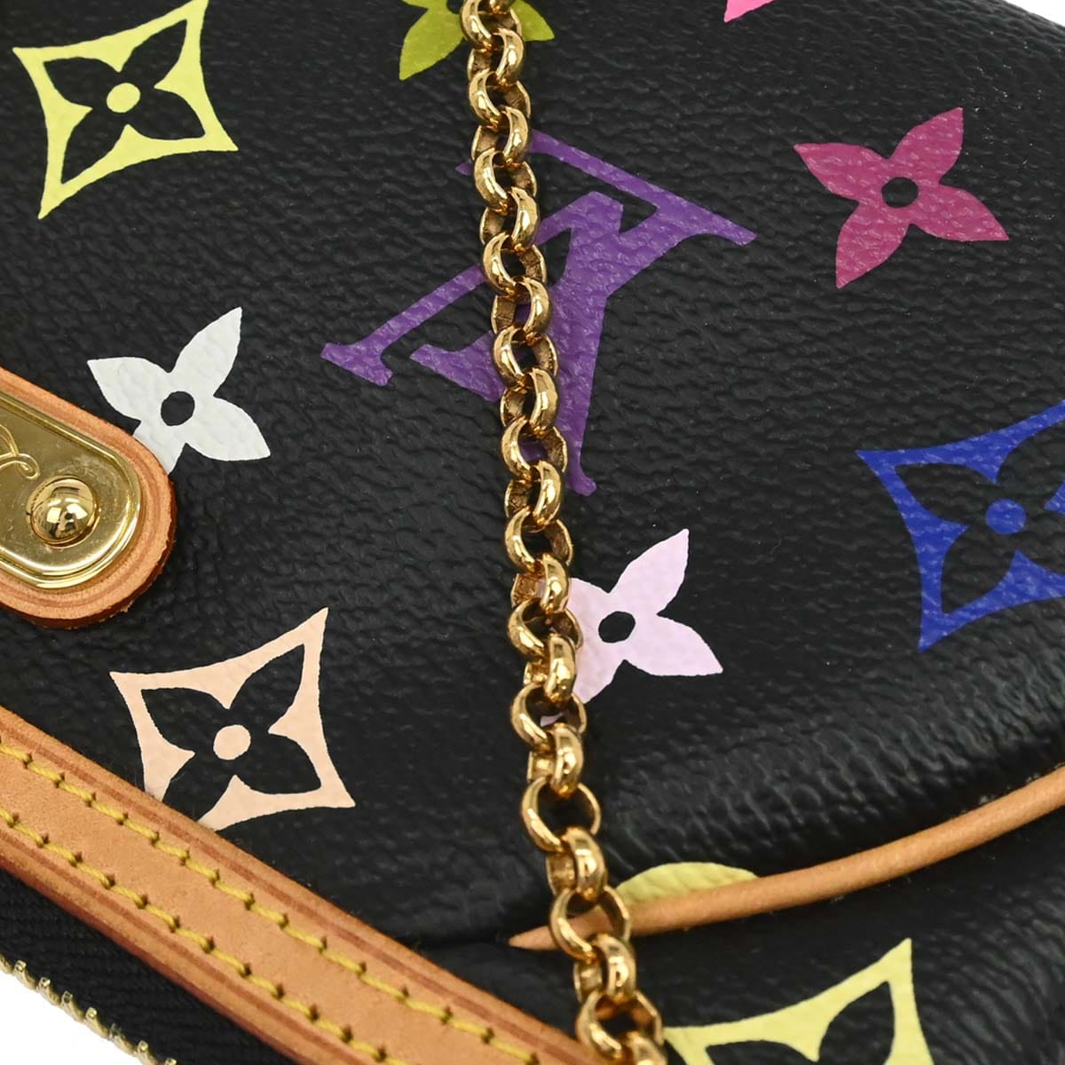 Louis Vuitton Black Multicolor Pochette Milla MM Handbag M60097
