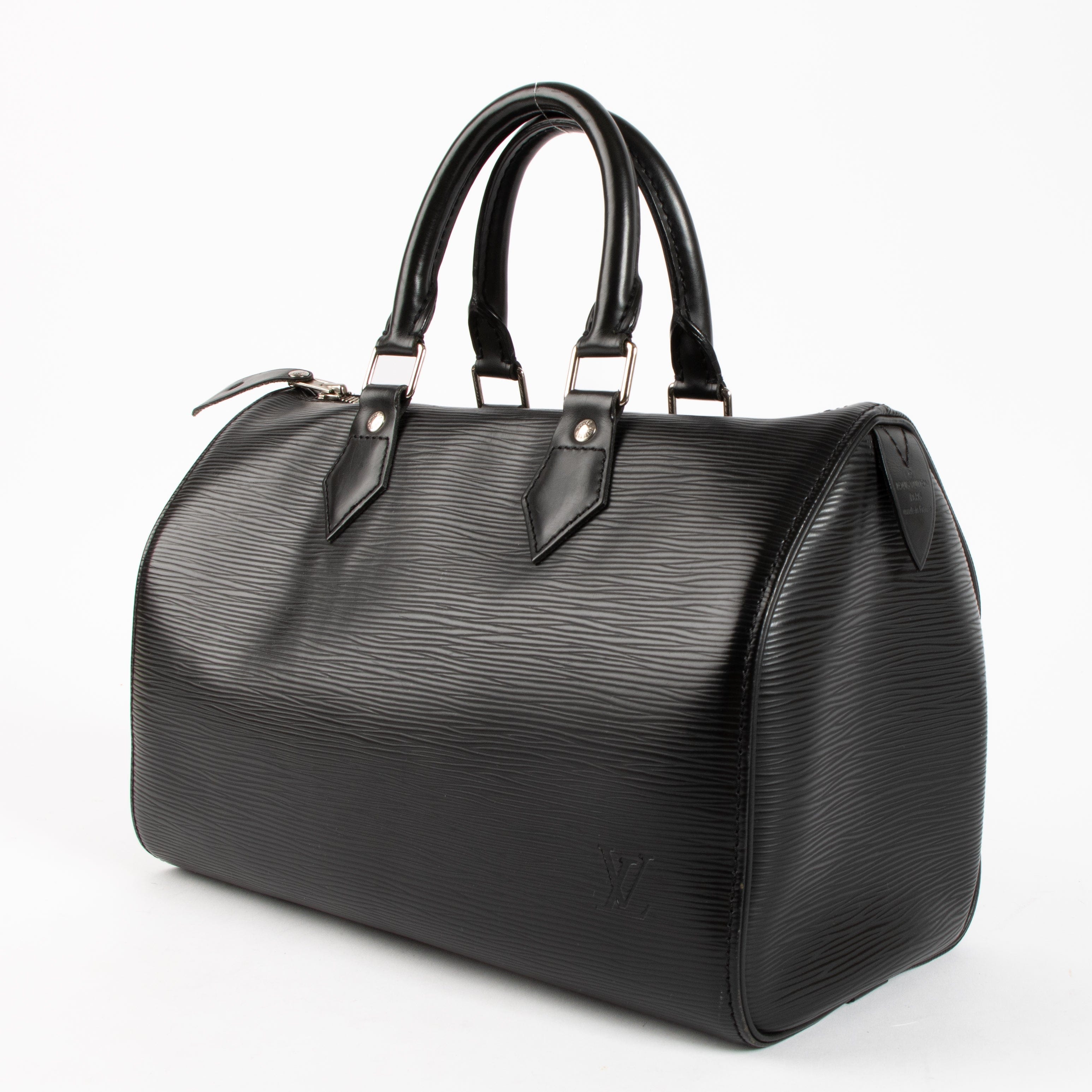 Louis Vuitton Black Epi Leather Speedy 25 Bag