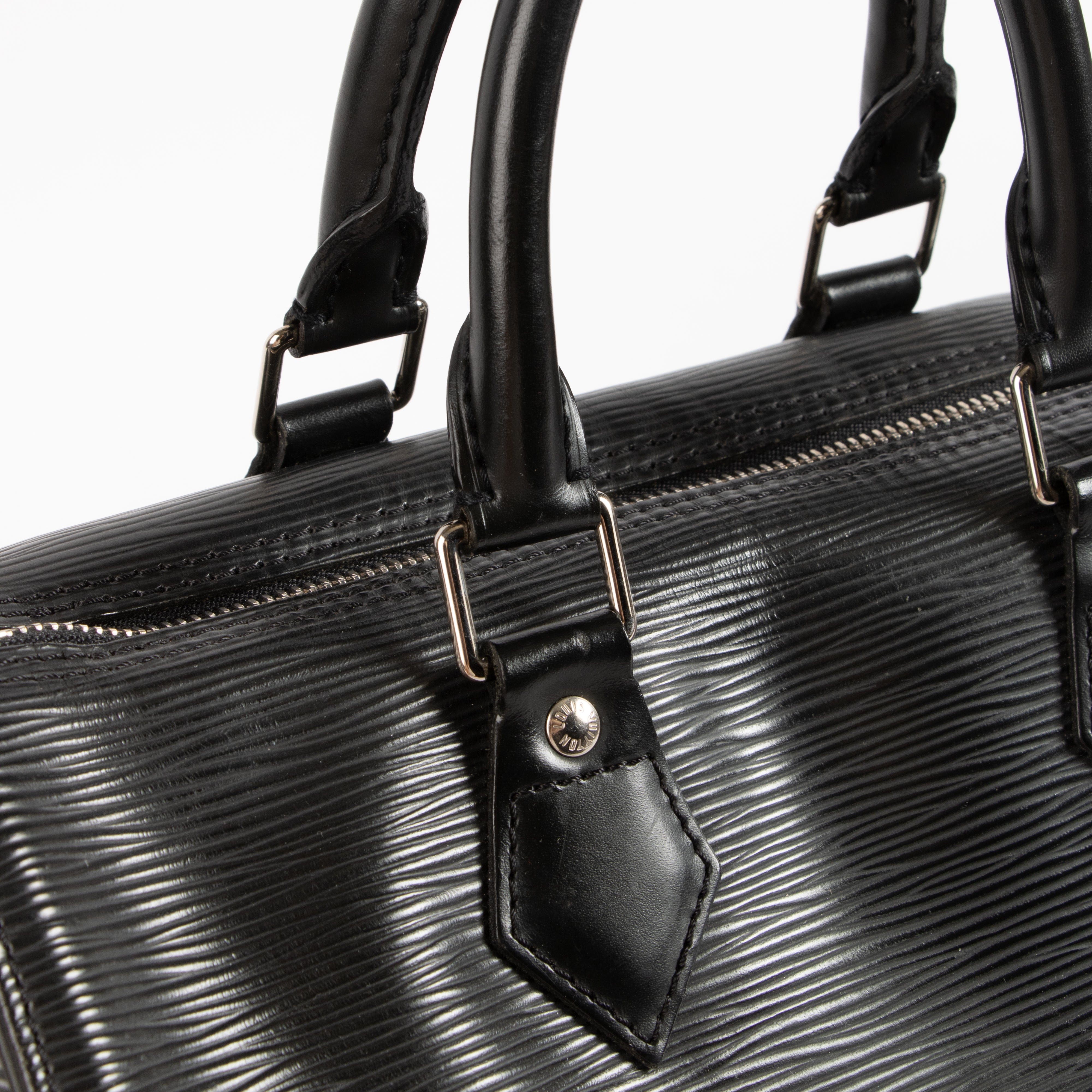 Louis Vuitton Black Epi Leather Speedy 25 Bag