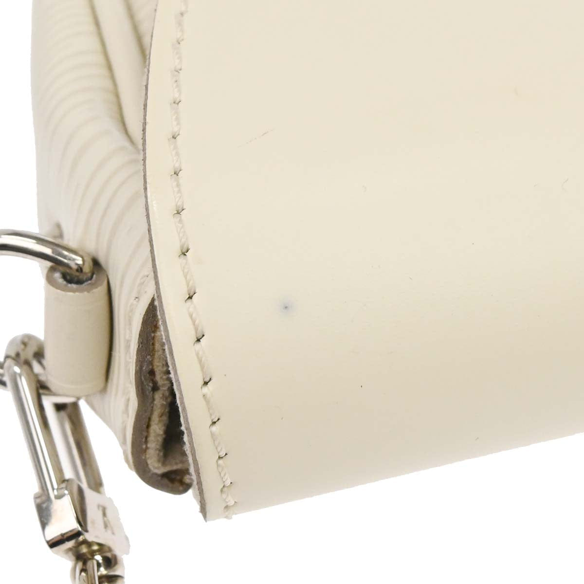 Louis Vuitton 2011 White Epi Pochette Montaigne Handbag M5929J
