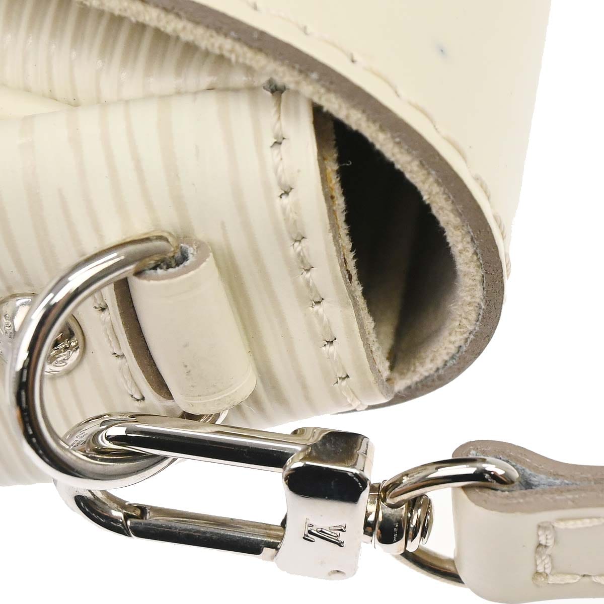 Louis Vuitton 2011 White Epi Pochette Montaigne Handbag M5929J