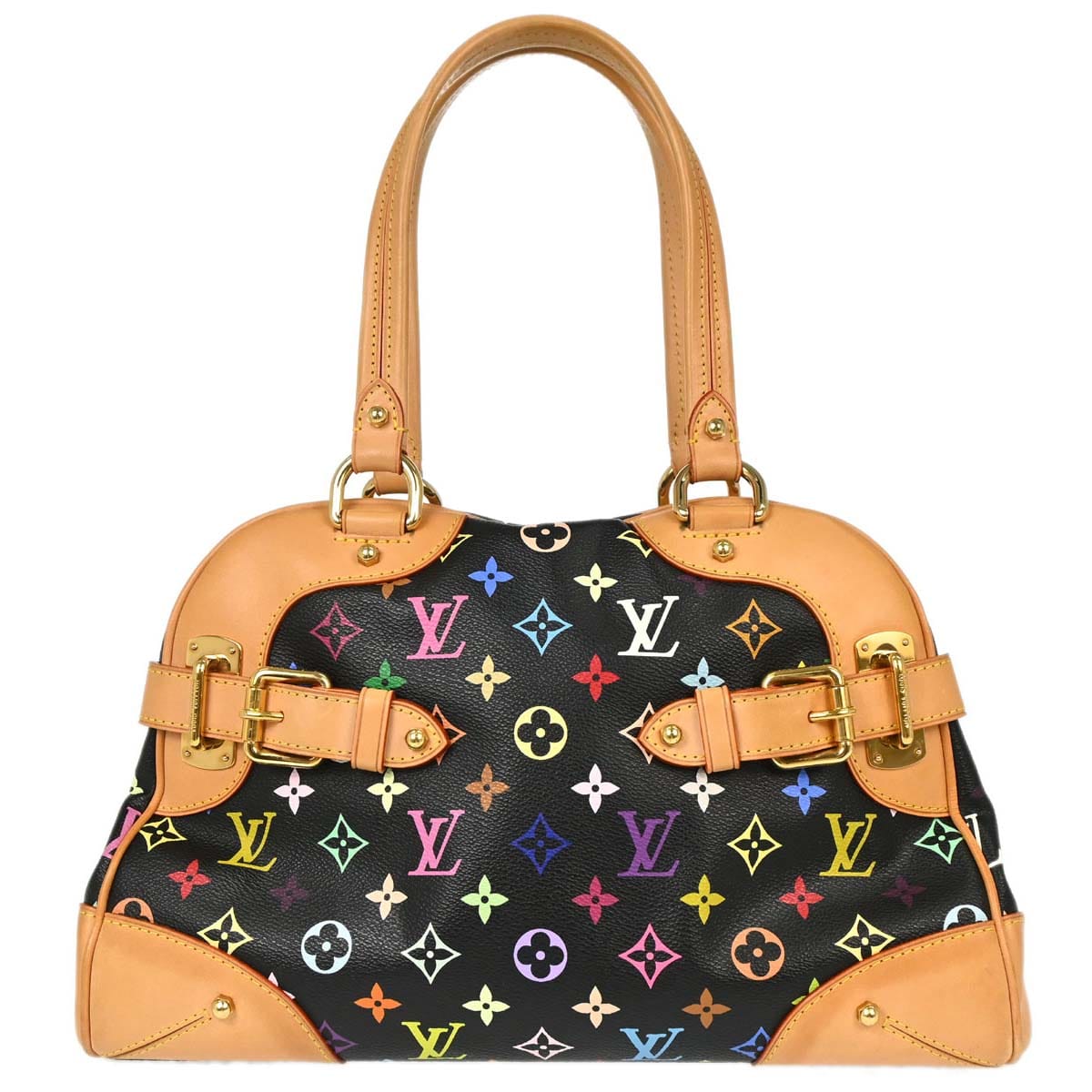 Louis Vuitton 2011 Black Monogram Multicolor Claudia Handbag M40194