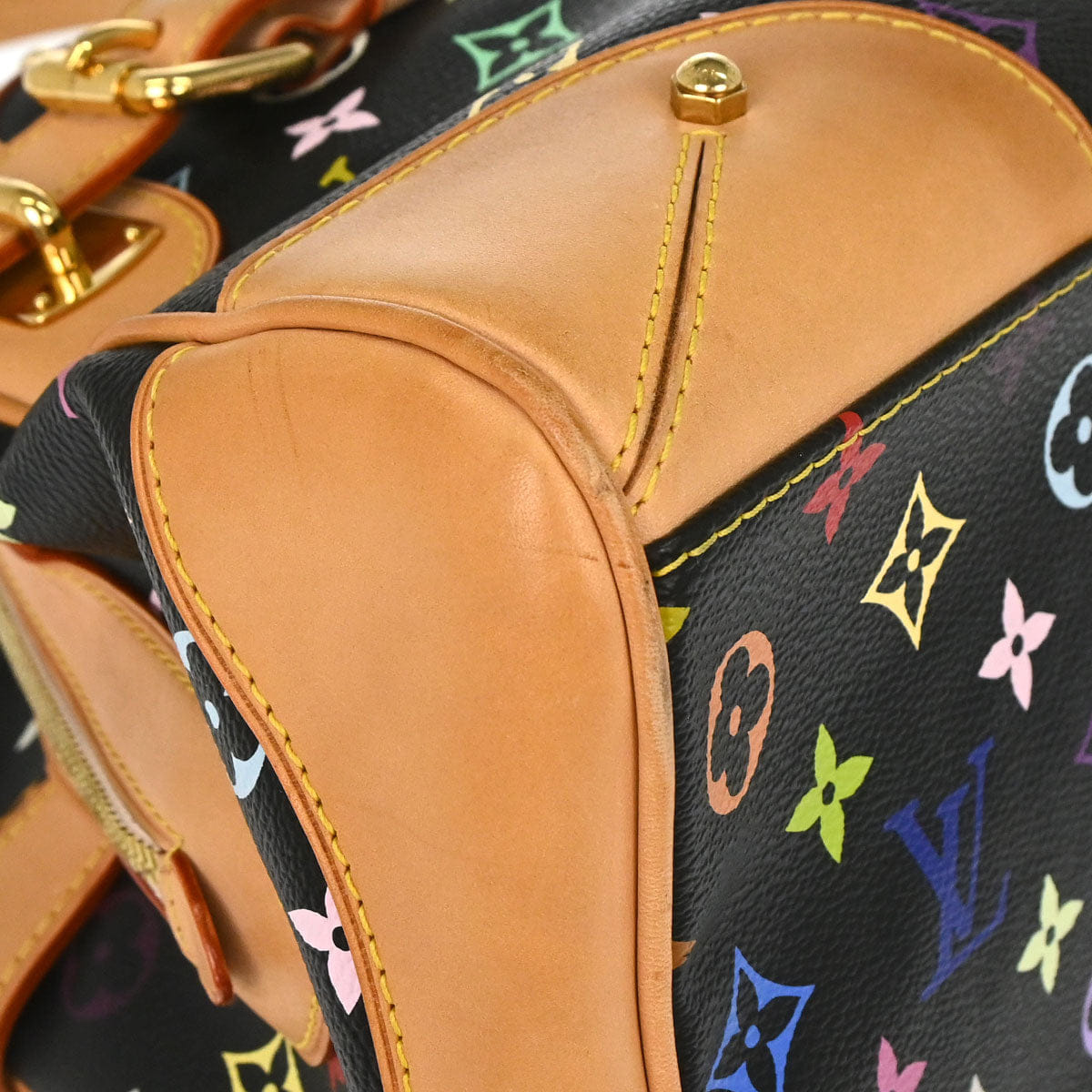 Louis Vuitton 2011 Black Monogram Multicolor Claudia Handbag M40194