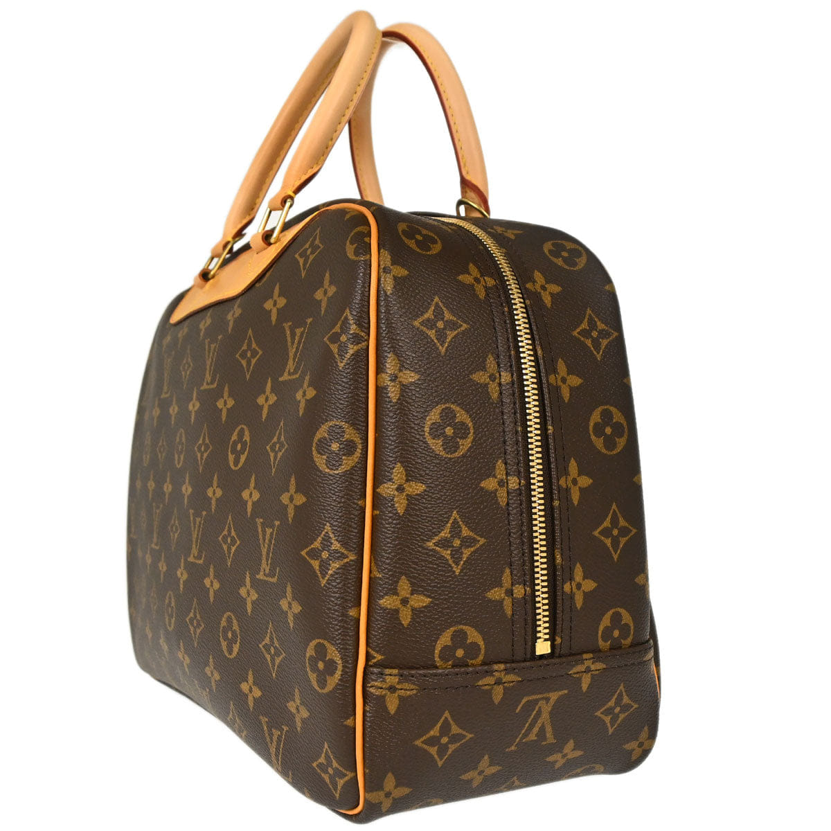 Louis Vuitton 2005 Monogram Deauville Bowling Vanity Handbag M47270