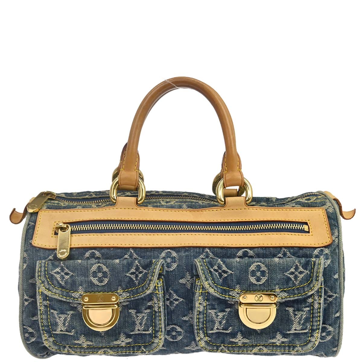 Louis Vuitton 2005 Blue Monogram Denim Neo Speedy Handbag M95019