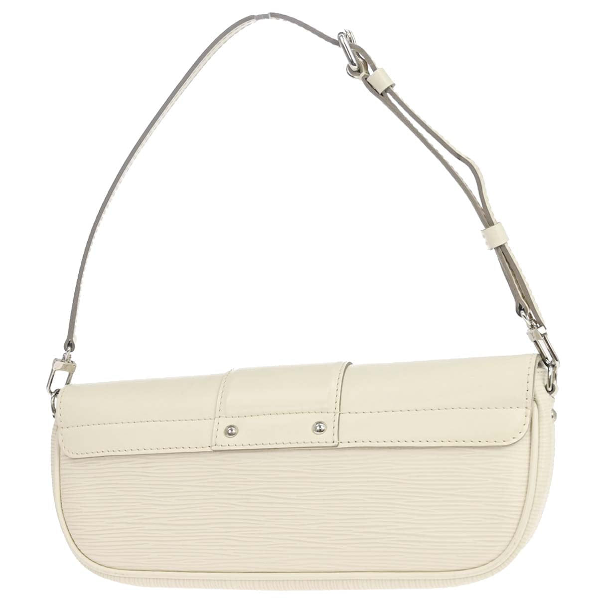 Louis Vuitton White Epi Pochette Montaigne Handbag M5929J