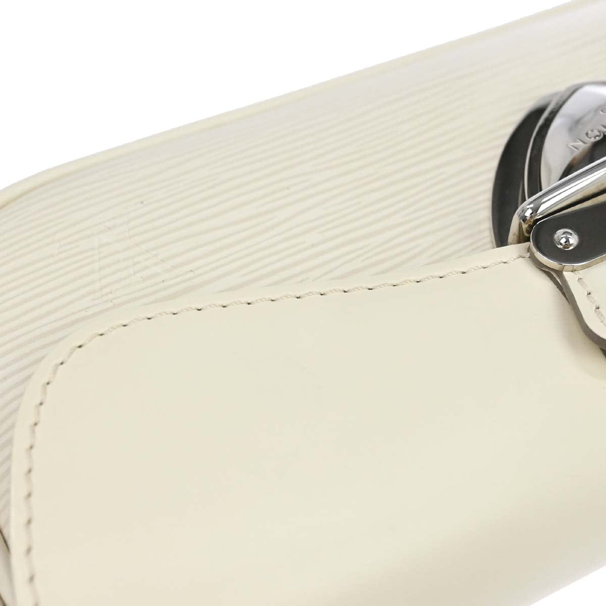 Louis Vuitton White Epi Pochette Montaigne Handbag M5929J