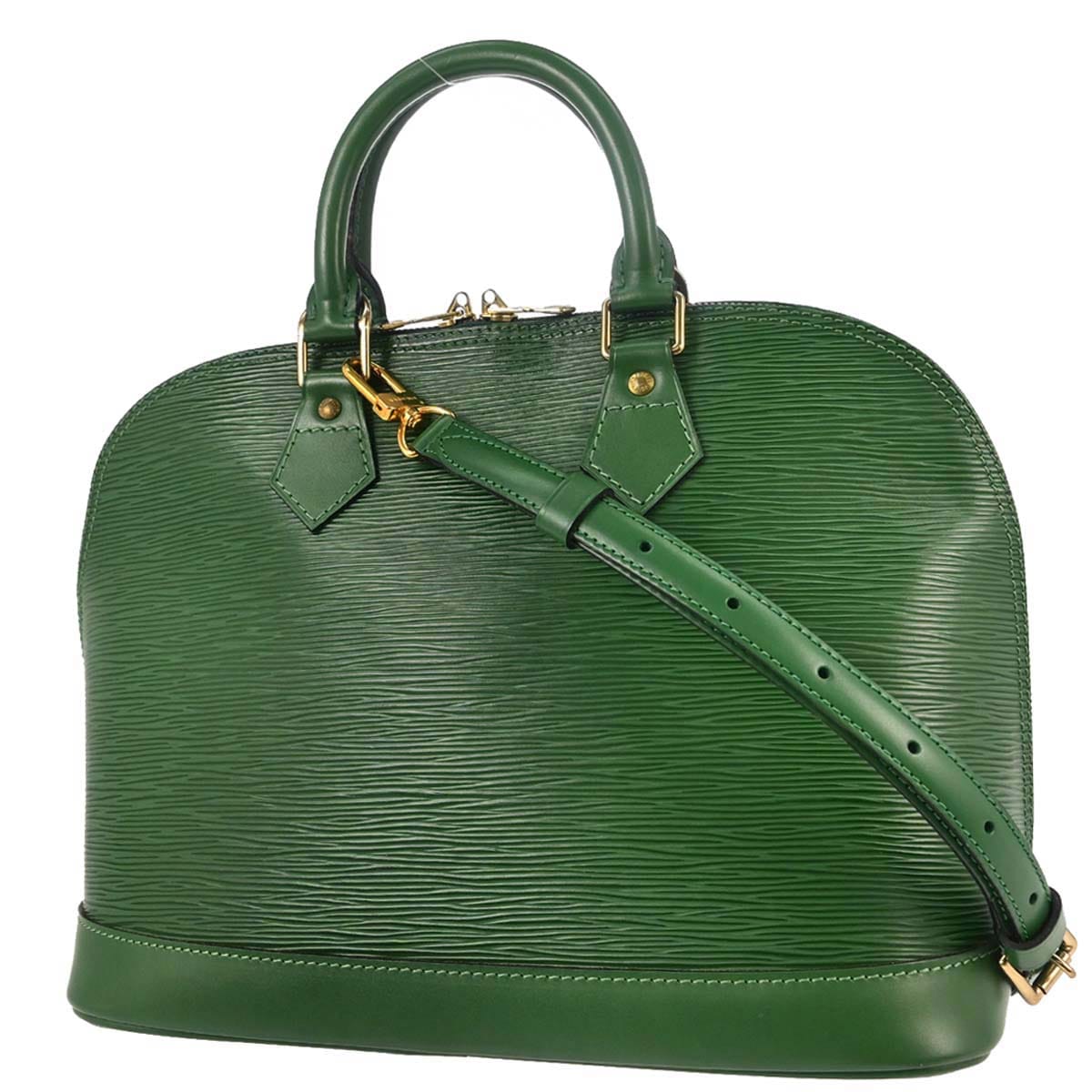 Louis Vuitton 1996 Green Epi Alma 2way Shoulder Handbag M52144