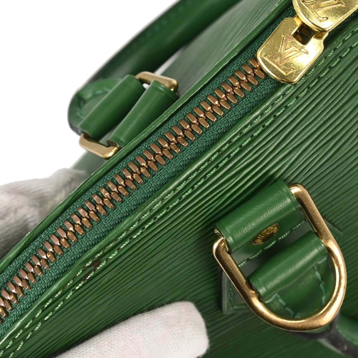 Louis Vuitton 1996 Green Epi Alma 2way Shoulder Handbag M52144