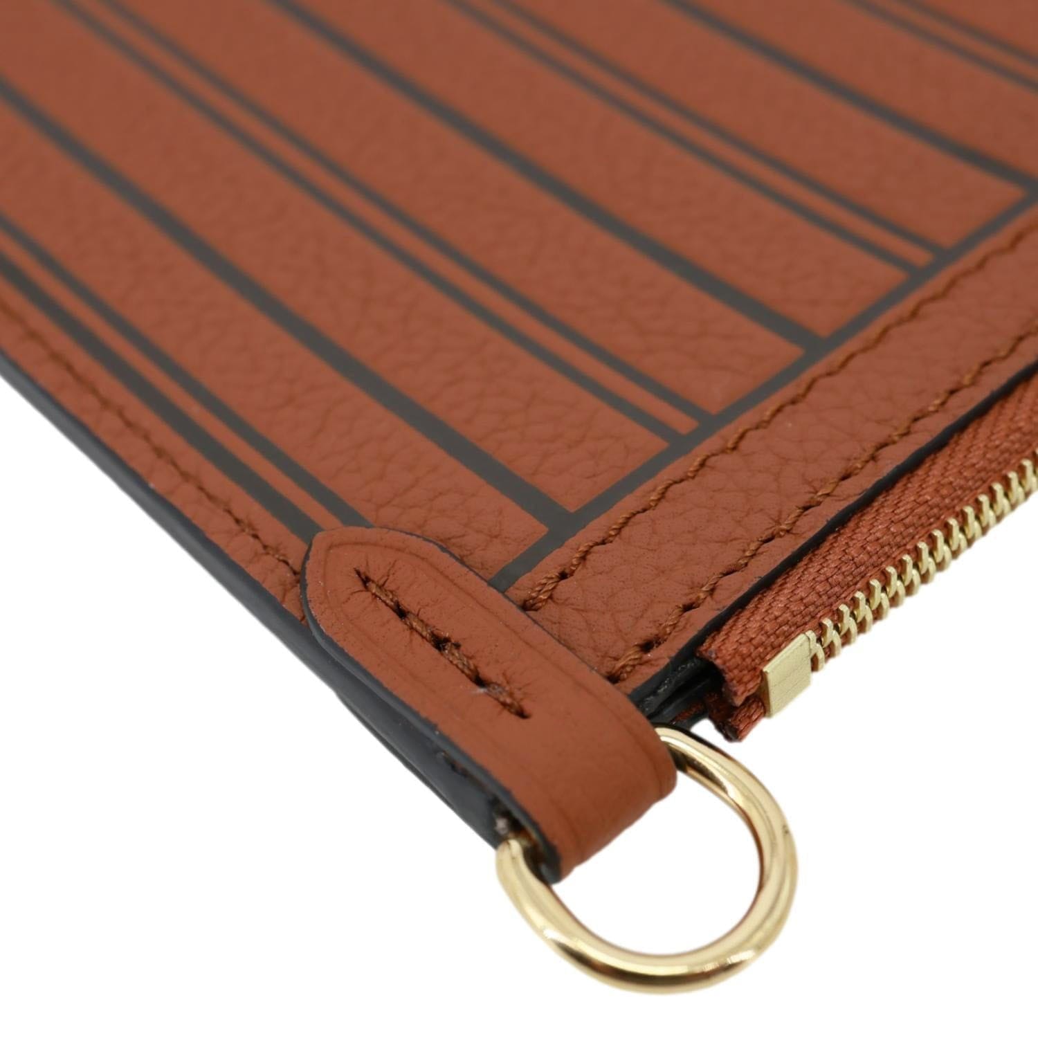 LOUIS VUITTON Neverfull Inside Out MM Calfskin Leather Pochette Brown