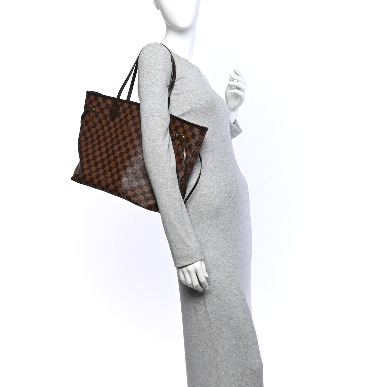 Louis Vuitton Damier Ebene Neo Neverfull MM Rose Ballerine